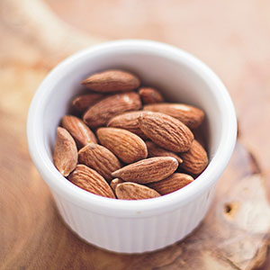 Almonds are one of the very magnesium rich foods