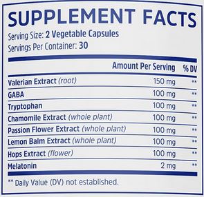 Driftoff Premium Sleep Aid Ingredients