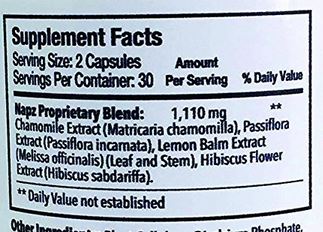 Napz Sleep Aid Ingredients