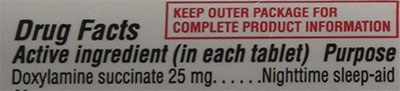 Kirkland Sleep Aid Ingredients
